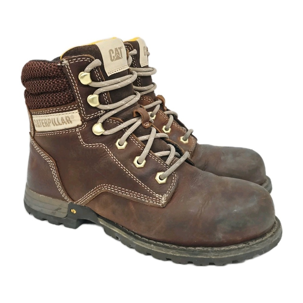 Caterpillar Boots Women's Size 8 CAT Paisley‎ 6" Steel Toe Work Brown Leather